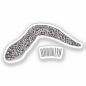 Schets van de cartoon van gepotte moray sticker (Voorkant)