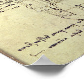 Schets van de gipspit voor het Sforza-paard Poster (Hoek)