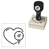 Schets van de hartbloeddruk 	rubberstempel (Gestempeld)