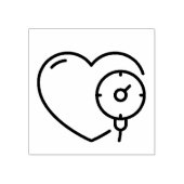 Schets van de hartbloeddruk 	rubberstempel (Afrduk)