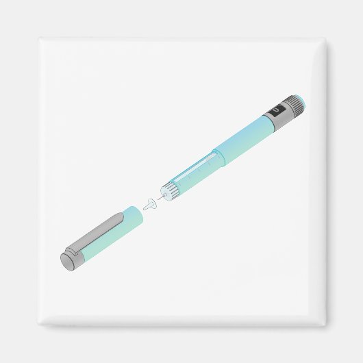 Schets van de insulinepen magneet (Voorkant)