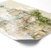  schets van de kerk Sint-Petersburg Foto Afdruk (Hoek)