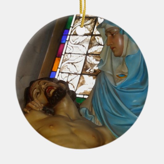 Schets van de Pieta Keramisch Ornament (Voorkant)