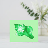 Schets van de schelp van de kegel - smaragd en kal briefkaart (Staand voorkant)