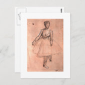 Schets van de  toneeldanser Degas Briefkaart (Voorkant / Achterkant)