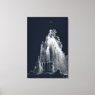 schets van een blauwe nacht canvas afdruk