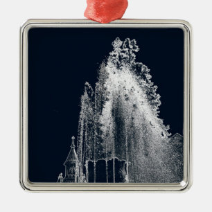 schets van een blauwe nacht metalen ornament