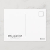 Schets van een kat met een roze neus briefkaart (Achterkant)