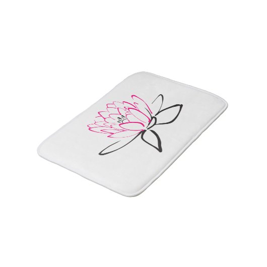 Schets van een lotusbloem badmat (Gekanteld)