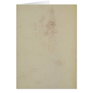 Schets van een mannelijk hoofd en twee poten