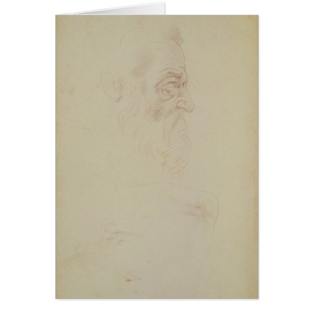 Schets van een mannelijk hoofd en twee poten (Voorkant)