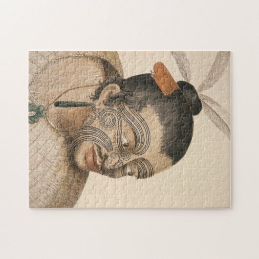 Schets van een Maori-Man, c. 1769 Legpuzzel (Horizontaal)