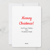 Schets van een oranje katje met Kerstmis in kleurp Feestdagenkaart (Achterkant)