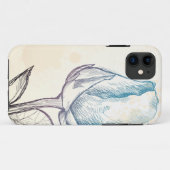 Schets van een roos, iPhone case (Achterkant (horizontaal))