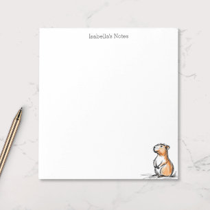 Schets van een schattige capybara notitieblok