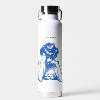 Schets van een vrouw met "Verbeelding" Waterfles