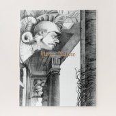 Schets van het kasteel Kunst Puzzle Legpuzzel (Verticaal)