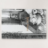 Schets van het kasteel Kunst Puzzle Legpuzzel (Horizontaal)