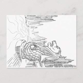 Schets van het Singapore Toerisme Landmark - Merli Briefkaart