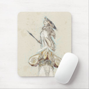 Schets van het standbeeld van Athena, Griekenland  Muismat