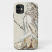 Schets van het standbeeld van Athena iPhone Case - (Achterkant)