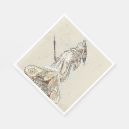 Schets van het standbeeld van Athena Napkins - Oud Servet (Hoek)