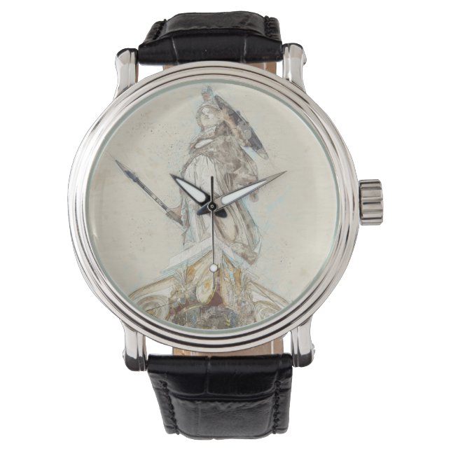 Schets van het standbeeld van Athena Watch - Elega Horloge (Voorkant)