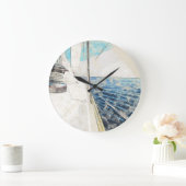 Schets van het zeilschip dat door de egeïsche zee  grote klok (Huis)