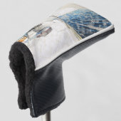 Schets van het zeilschip dat door het zee surft golfheadcover (3/4 voorkant)