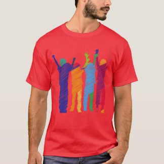 Schets van kleine jongen t-shirt