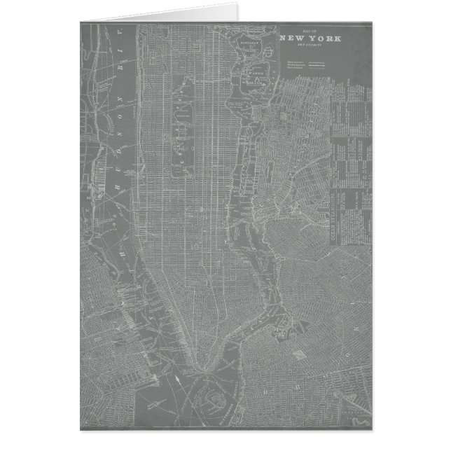 Schets van New York City Map (Voorkant)