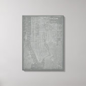 Schets van New York City Map Canvas Afdruk (Voorkant)