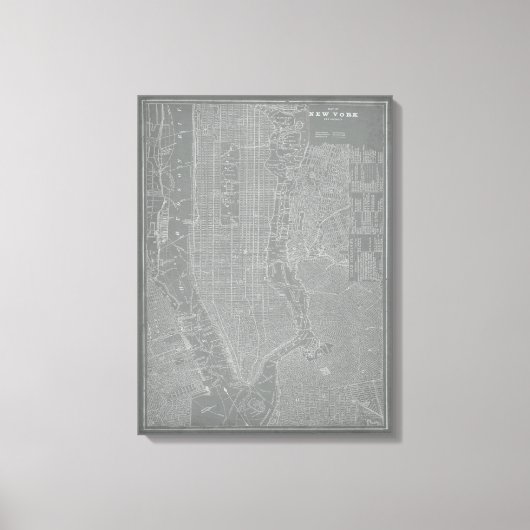 Schets van New York City Map Canvas Afdruk (Voorkant)
