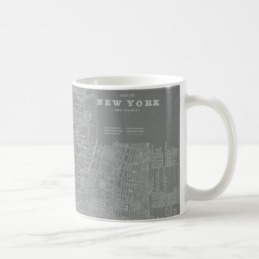 Schets van New York City Map Koffiemok (Rechts)