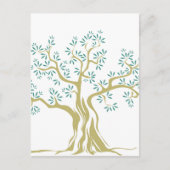 Schets van olijfbomen briefkaart (Voorkant)