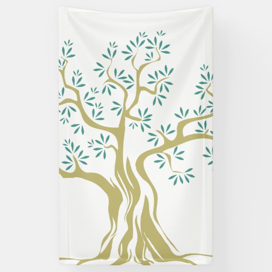 Schets van olijfbomen spandoek (Verticaal)