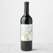 Schets van Olive Tree Wine Label - Rustiek ontwerp Wijn Etiket (Voorkant)