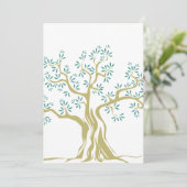 Schets van Oliveboom Uitnodiging – Botanische kaar (Staand voorkant)