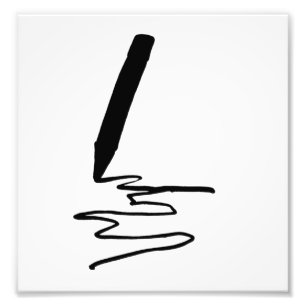 Schets van potlood Silhouette Draaien Foto Afdruk