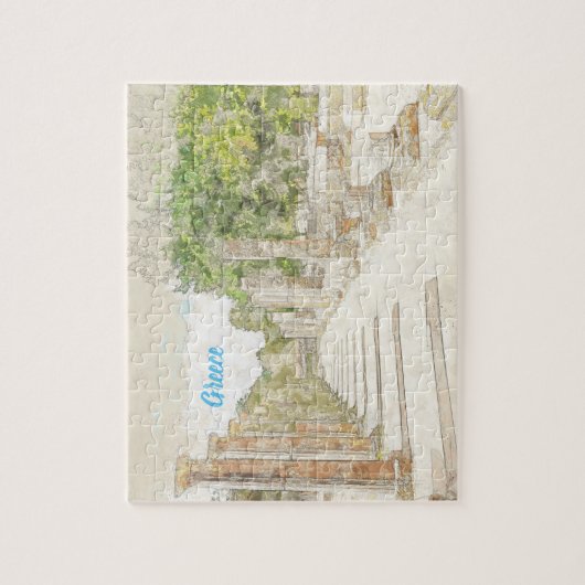 Schets van puinhopen in het Oude Olympia, Elis, Gr Legpuzzel (Verticaal)