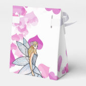 Schets van Roze Harten Feeënprinses Mode Bedankdoosjes (Achterkant)