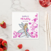 Schets van roze harten Sneeuwkoningin mode Servet (Insitu)