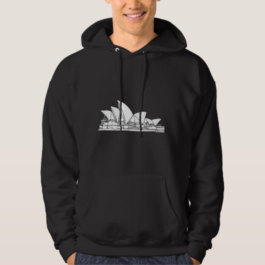 Schets van Sydney Opera House Australia Hoodie (Voorkant)