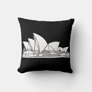 Schets van Sydney Opera House Australia Kussen