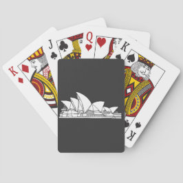 Schets van Sydney Opera House Australia Pokerkaarten