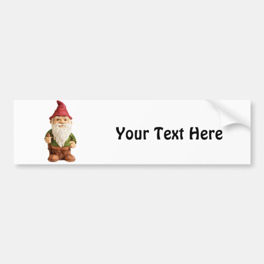 Schets van Tuinkabouter Bumpersticker (Voorkant)