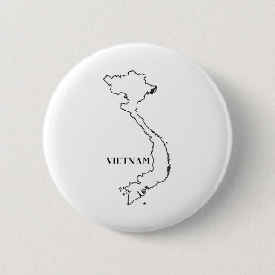 schets van Vietnam Ronde Button 5,7 Cm