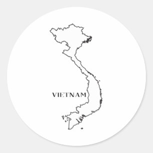 schets van Vietnam Ronde Sticker