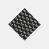 Schets van vlinder, zwart-wit servet (Hoek)