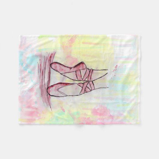 Schets van Waterverf met hand getrokken schoeisel Fleece Deken (Voorkant (Horizontaal))